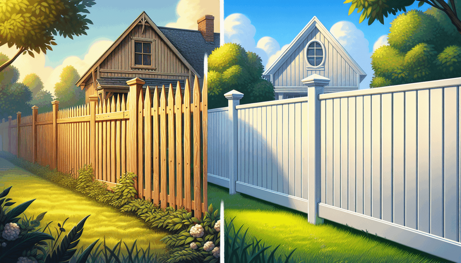 You are currently viewing Wood Picket Fence vs. Vinyl Fence: Which is Better?